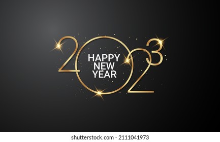 2023 Happy New Year Background Design. Greeting Card, Banner, Poster. Vector Illustration. - Shutterstock ID 2111041973