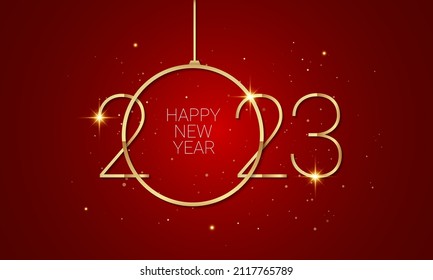 2023 Happy New Year Background Design. Greeting Card, Banner, Poster. Vector Illustration.