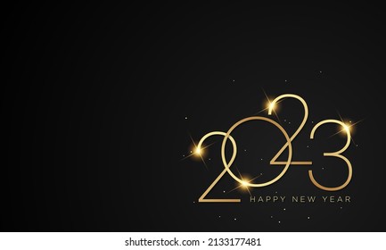 2023 Happy New Year Background Design. Greeting Card, Banner, Poster. Vector Illustration.