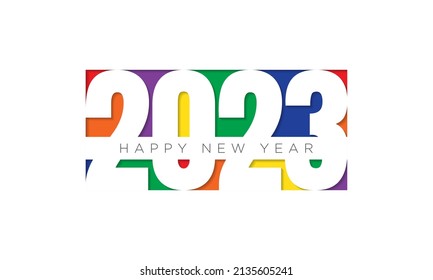 2023 Happy New Year Background Design. Greeting Card, Banner, Poster. Vector Illustration.