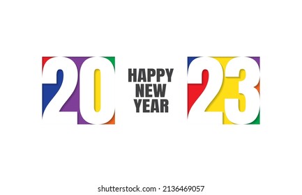 2023 Happy New Year Background Design. Greeting Card, Banner, Poster. Vector Illustration.