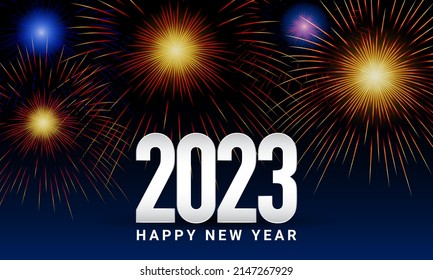 2023 Happy New Year Background Design. Greeting Card, Banner, Poster. Vector Illustration.