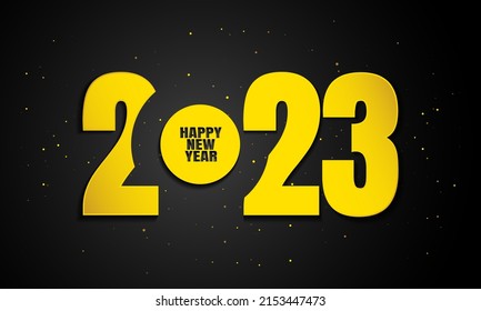2023 Happy New Year Background Design. Greeting Card, Banner, Poster. Vector Illustration.
