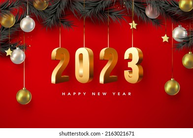 2023, Happy New Year Background, Marry Christmas and Happy New Year