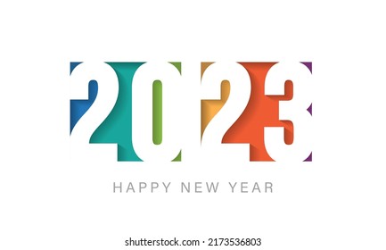 2023 Happy New Year Background Design. Greeting Card, Banner, Poster. Vector Illustration.