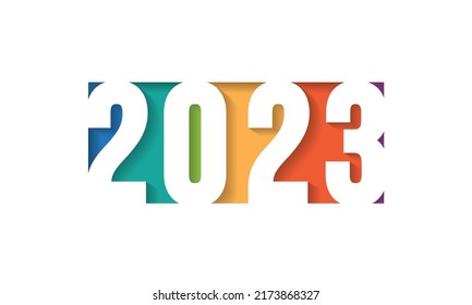 2023 Happy New Year Background Design. Greeting Card, Banner, Poster. Vector Illustration.
