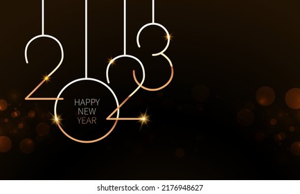 2023 Happy New Year Background Design. Greeting Card, Banner, Poster. Vector Illustration.