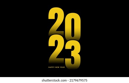 2023 Happy New Year Background Design. Greeting Card, Banner, Poster. Vector Illustration.