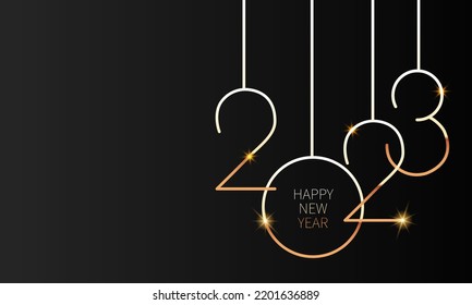 2023 Happy New Year Background Design. Greeting Card, Banner, Poster. Vector Illustration.