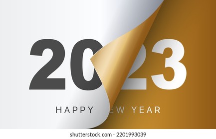 2023 Happy New Year Background Design. Greeting Card, Banner, Poster. Vector Illustration.