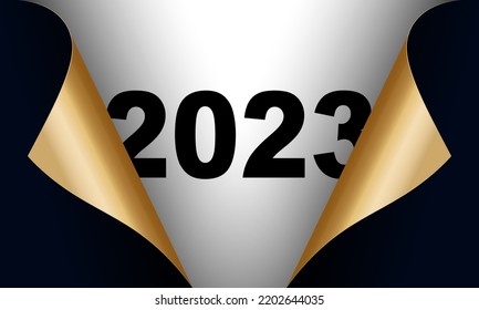 2023 Happy New Year Background Design. Greeting Card, Banner, Poster. Vector Illustration.