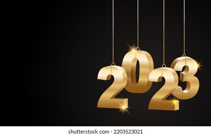 2023 Happy New Year Background Design. Greeting Card, Banner, Poster. Vector Illustration.