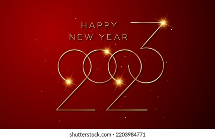 2023 Happy New Year Background Design. Greeting Card, Banner, Poster. Vector Illustration.