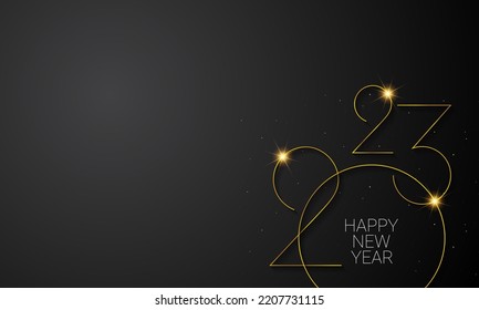 2023 Happy New Year Background Design  Banner  Poster  Greeting Card  Vector Illustration 