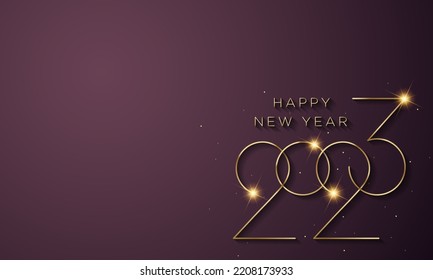 2023 Happy New Year Background Design. Greeting Card, Banner, Poster. Vector Illustration.