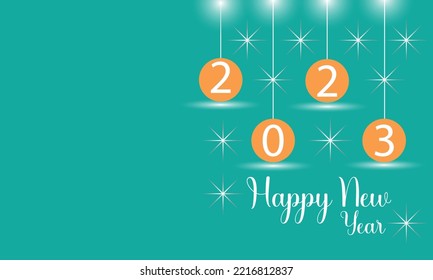 2023 Happy New Year Background Design. Greeting Card, Banner, Poster New year celebration .