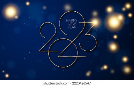 2023 Happy New Year Background Design. Banner, Poster, Greeting Card. Vector Illustration.