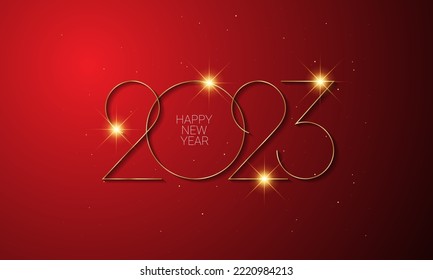 2023 Happy New Year Background Design. Banner, Poster, Greeting Card. Vector Illustration.