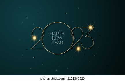 2023 Happy New Year Background Design. Banner, Poster, Greeting Card. Vector Illustration.
