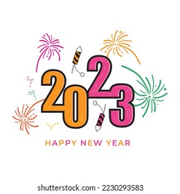2023 Happy New Year Background Illustration 2023 new year year 2023 new year 2023, un nuevo año de moda vector de diseño. Concepto creativo de 2023 Feliz Año Nuevo número de moda 