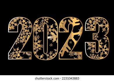2023 Happy New Year Background Design. Greeting Card, Banner, Poster. Vector Illustration.