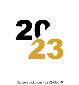 2023 Happy New Year Background Design. Design templates with typography logo 2023 for celebration and season decoration. banner, poster, cover, card.