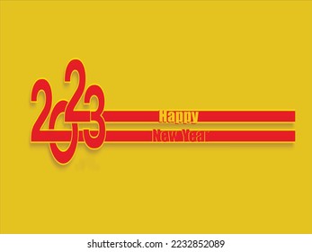 2023 Happy New Year Background Design. Greeting Card, Banner, Poster. Vector Illustration.