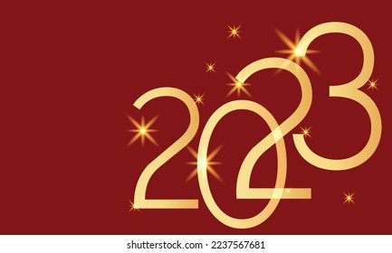 2023 Happy new year background design.Greeting card, banner, poster. Vector Illustration.