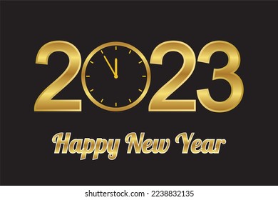 2023 Happy New Year Background Design. Vector Illustration.