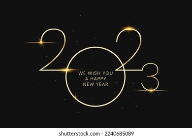 2023 Happy New Year Background Design. Greeting Card, Banner, Poster. Vector Illustration.