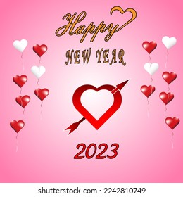 2023 Happy New Year Background Design. Greeting Card, Banner, Poster. Vector Illustration