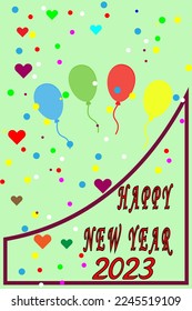 2023 Happy New Year Background Design. Greeting Card, Banner, Poster. Vector Illustration