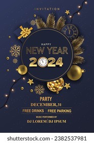 2023 Happy New Year Background for your Flyer and Greetings Card or new year themed party invitations