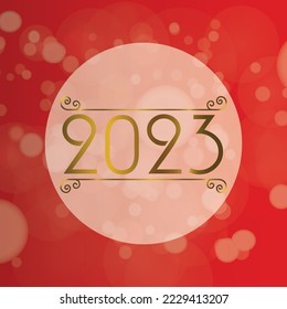 2023 Happy New Year. Celebrate party 2023. Xmas Poster, web banner, header website. vector illustration