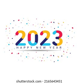 2023 Happy new year colorful design template