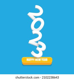 2023 Feliz año nuevo diseño creativo fondo o tarjeta de saludo con texto. Número de vectores 2023 de año nuevo aislados en fondo azul