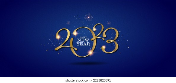 2023 Happy New Year creative concept. Greeting Card, Banner, Poster template and background design. vector illustration