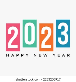 2023 Happy New Year Design. greeting card design. 2023 Happy New Year colorful Design.colorful Vector Illustration 2023