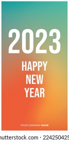 2023 Happy New Year with Gradient colour