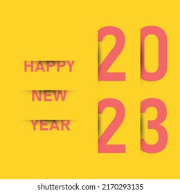 2023 Happy New Year logo text design. 2023 number design template. Happy New Year 2023 symbol.