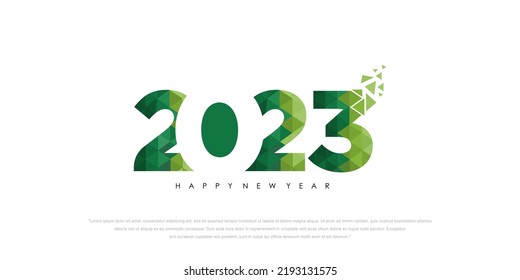 Diseño de texto del logo de Año Nuevo Feliz 2023. plantilla de diseño de números 2023. Ilustración vectorial.