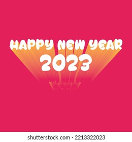 2023 Happy New Year logo text design. Greeting Card, Banner, Poster. Vector Illustration