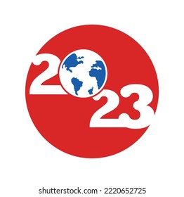 2023 Happy New Year logo design. 2023 number design template. Collection of 2023 Happy New Year symbols.