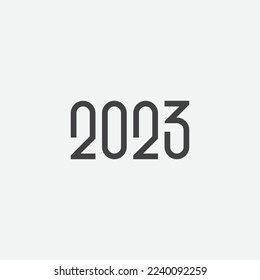 2023 Happy New Year logo modern and clean