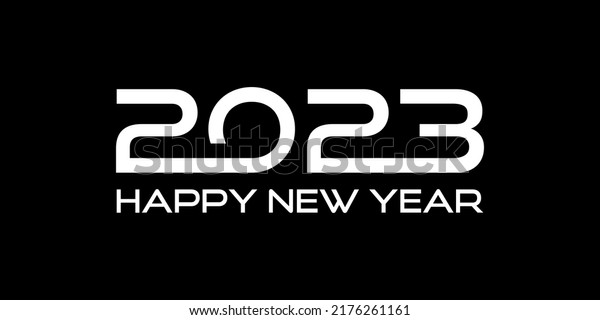 2023 Happy New Year Logo Text Stock Vector (Royalty Free) 2176261161 ...