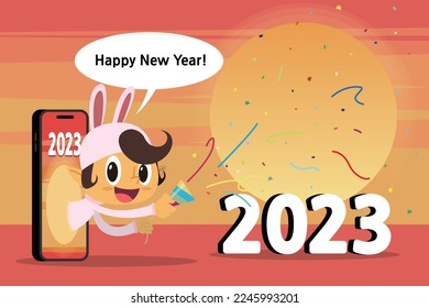 2023 Happy New Year. mobile