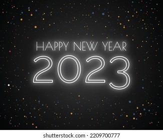 2023 happy new year. numbers minimalist style. vector linear numbers. design of greeting cards. vector illustration.