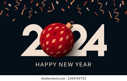 2023 Happy New Year Retro Background Design