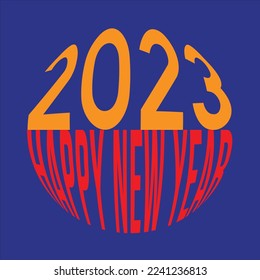 2023 happy new year svg template design. use for banner, t shirt, any print site.  svg