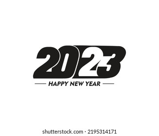 2023 Happy New Year Text Typography Design Patter, Vector illustration.